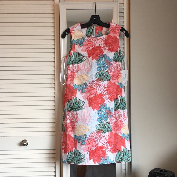Persifor Beach Coral Print Dress NWT - Picture 3 of 7